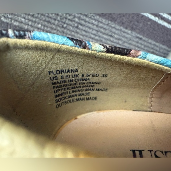 JustFab Floral Pumps with Crystal Embellishment - Picture 11 of 13